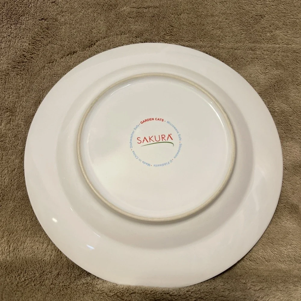Sakura Garden Cats Salad Dessert‎ Plate 8